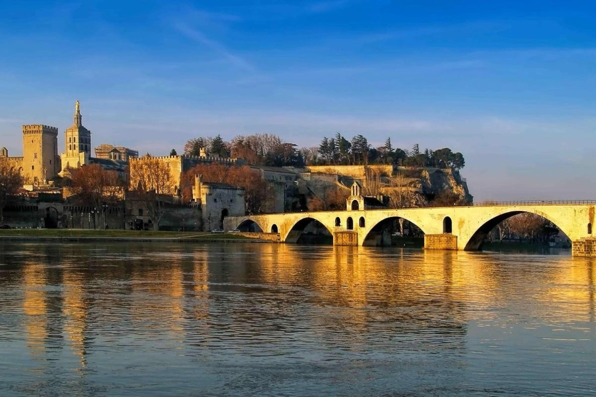 The Pope's palace in the city of Avignon, France.
