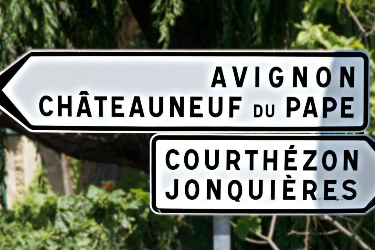 A road sign in Provence, France.